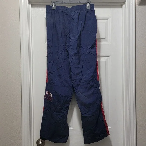 Vintage Tommy Hilfiger Athletics Navy Blue / Red Windbreaker Track Pants Men's M - Picture 8 of 11